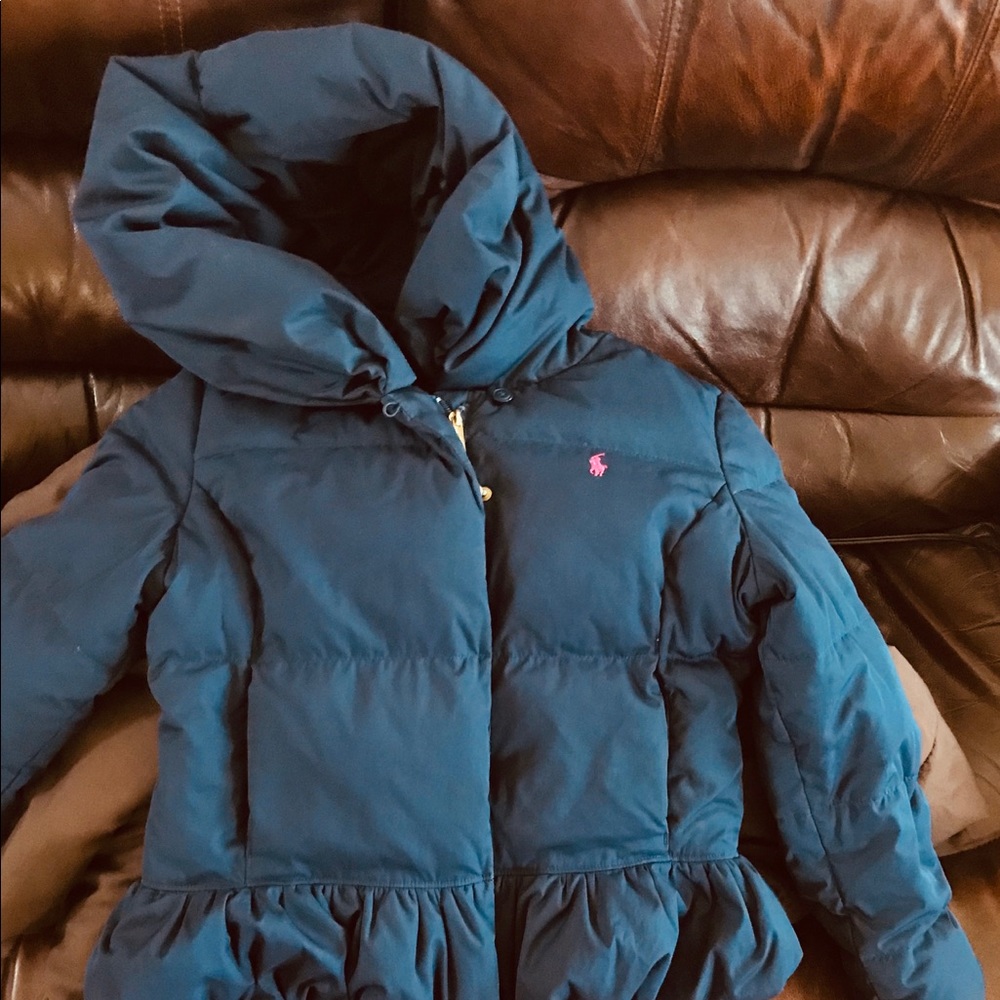 Navy Ralph Lauren Puffer Coat